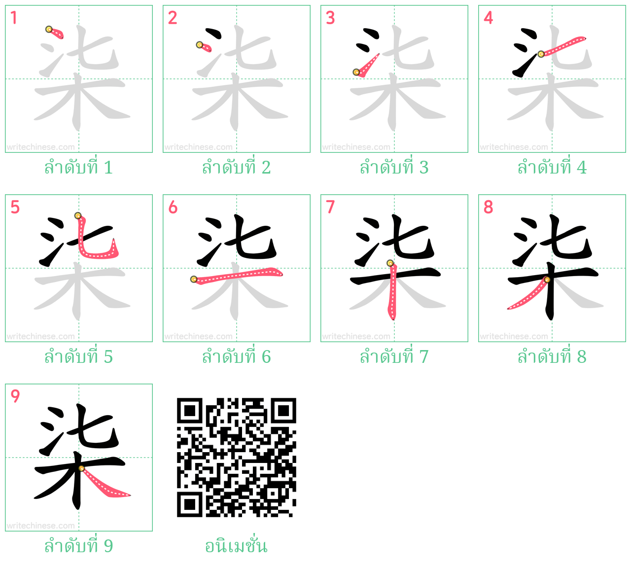 柒 ลำดับการเขียน