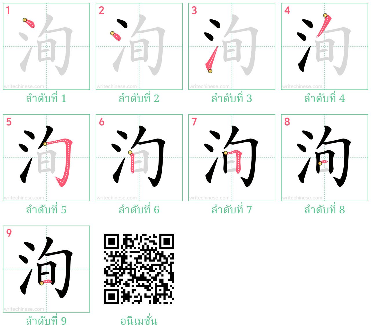 洵 ลำดับการเขียน