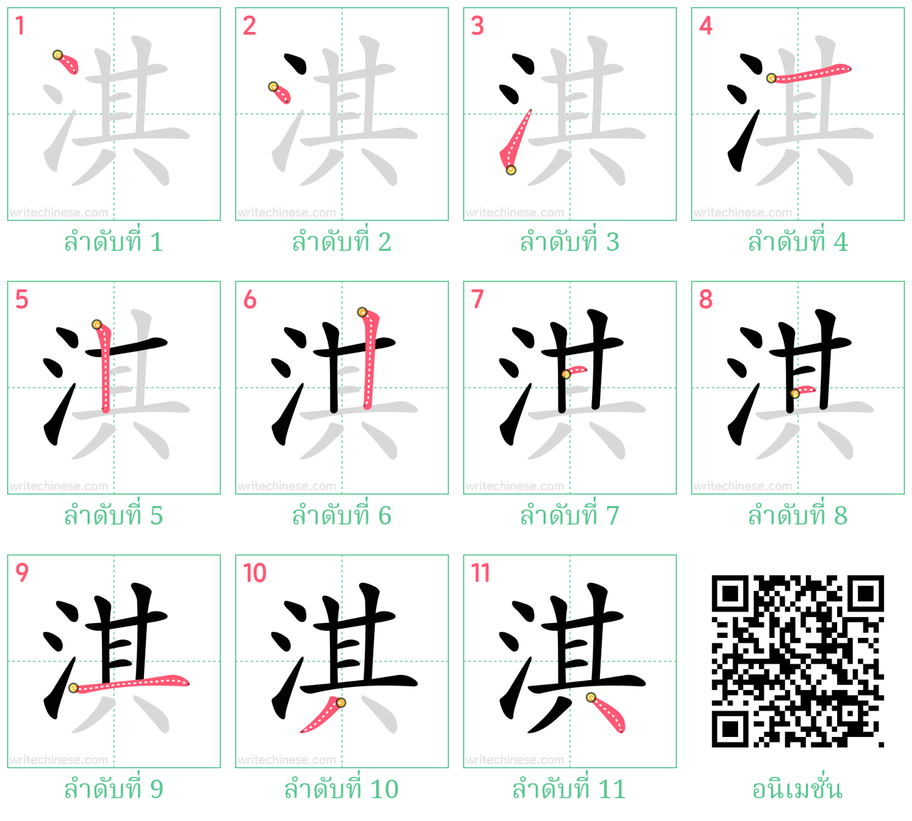 淇 ลำดับการเขียน