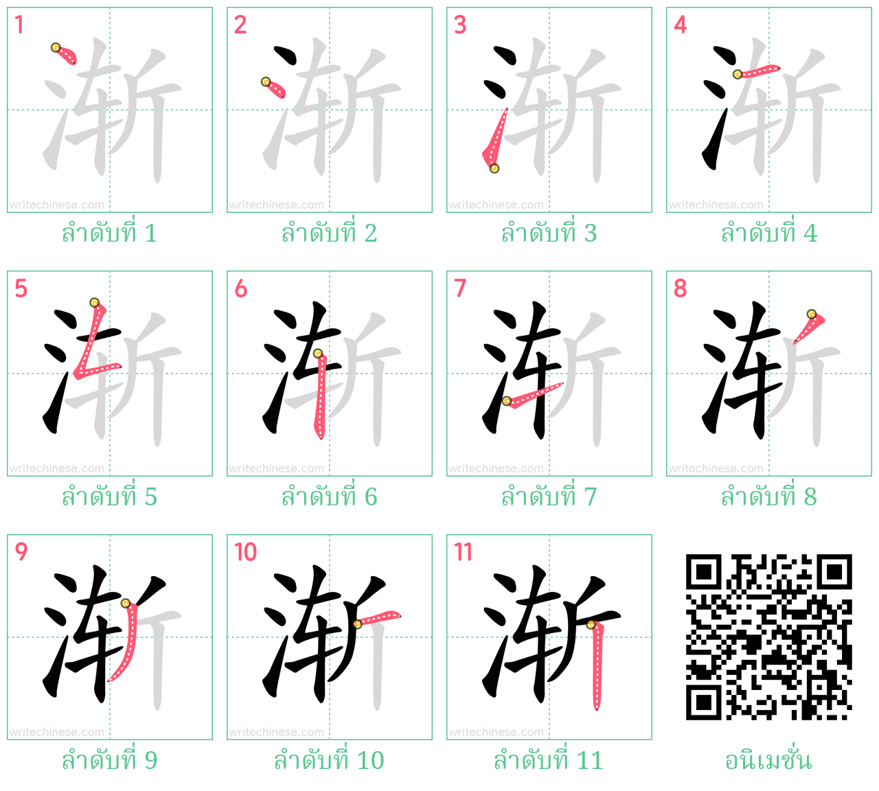 渐 ลำดับการเขียน