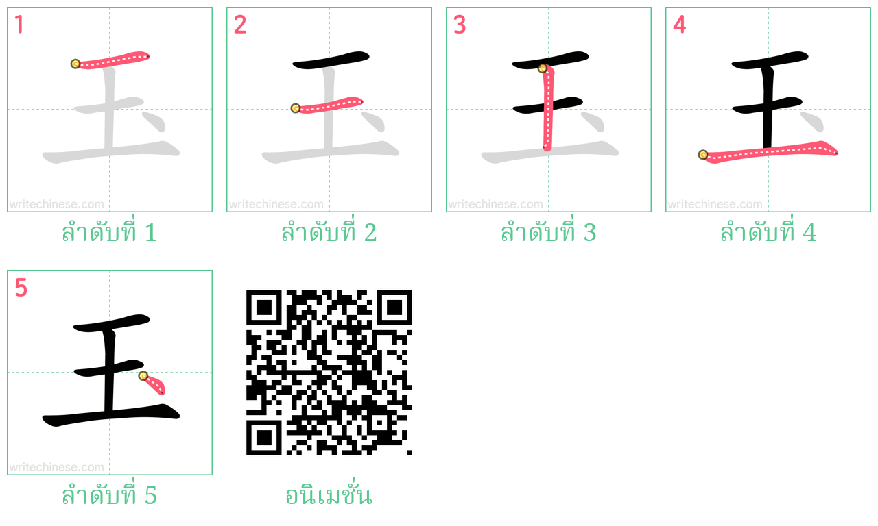 玉 ลำดับการเขียน