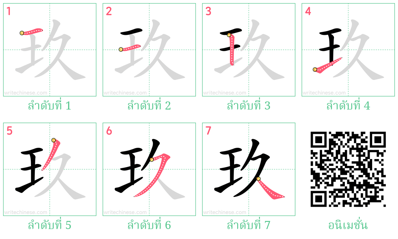 玖 ลำดับการเขียน