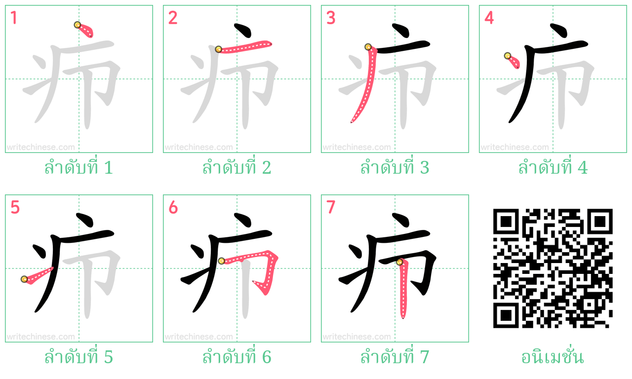 疖 ลำดับการเขียน