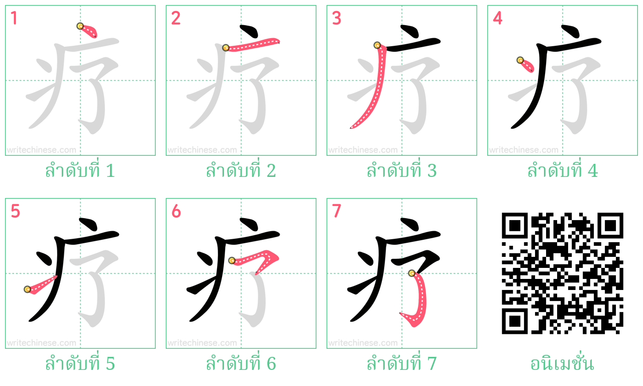 疗 ลำดับการเขียน