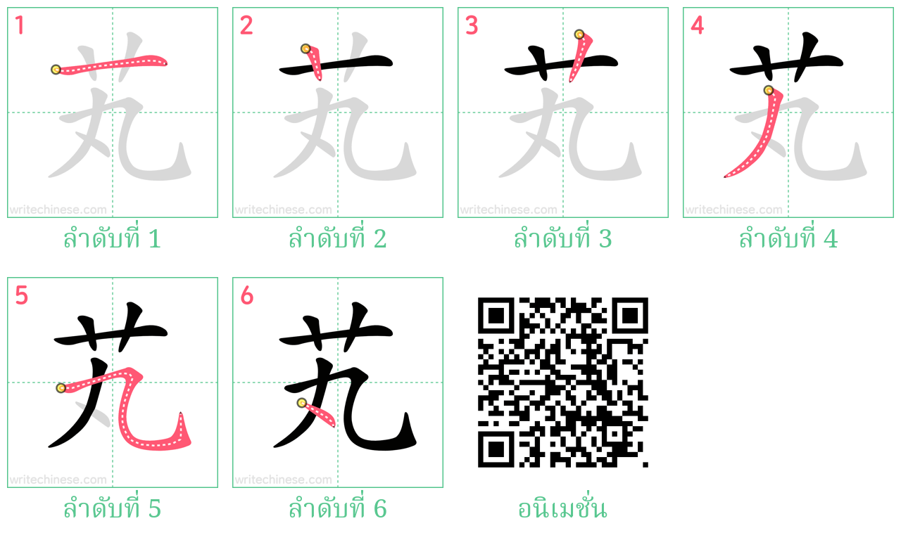 芄 ลำดับการเขียน