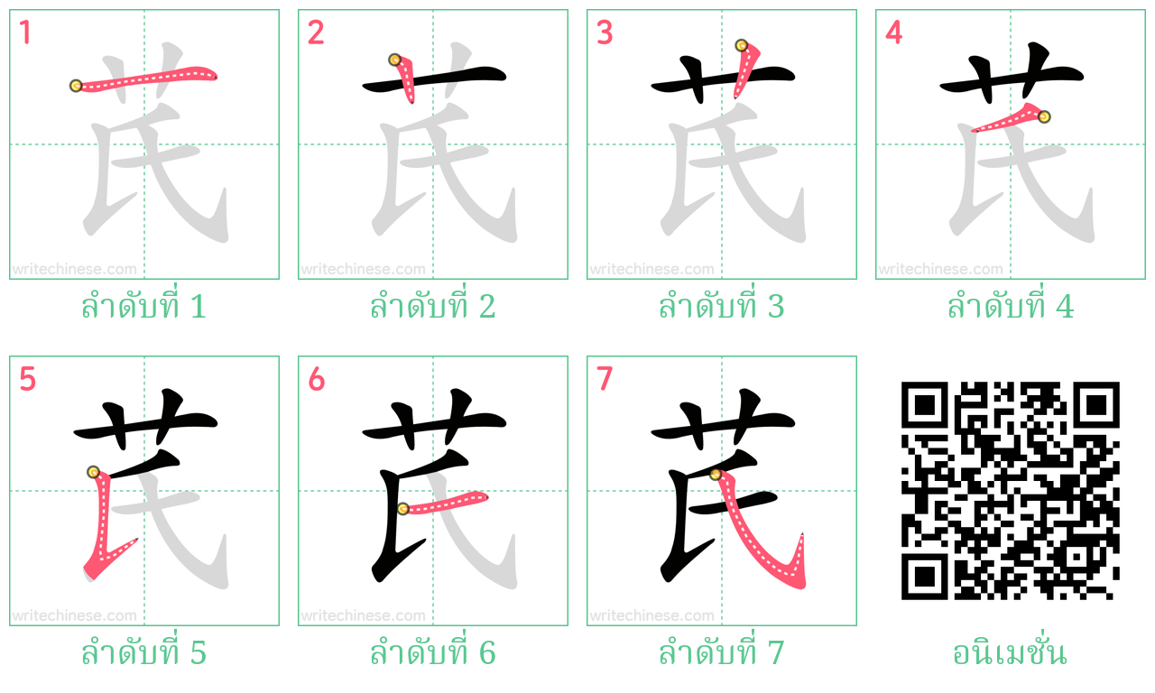 芪 ลำดับการเขียน