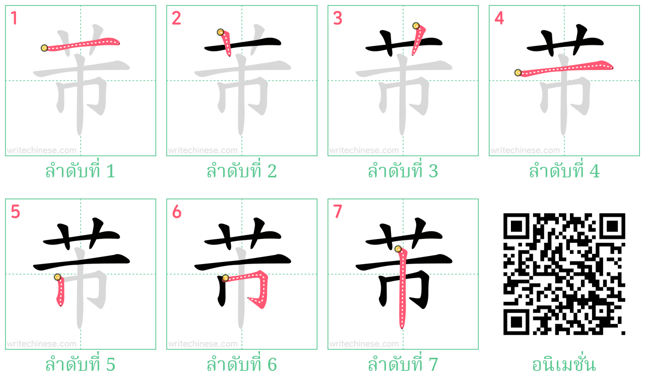 芾 ลำดับการเขียน