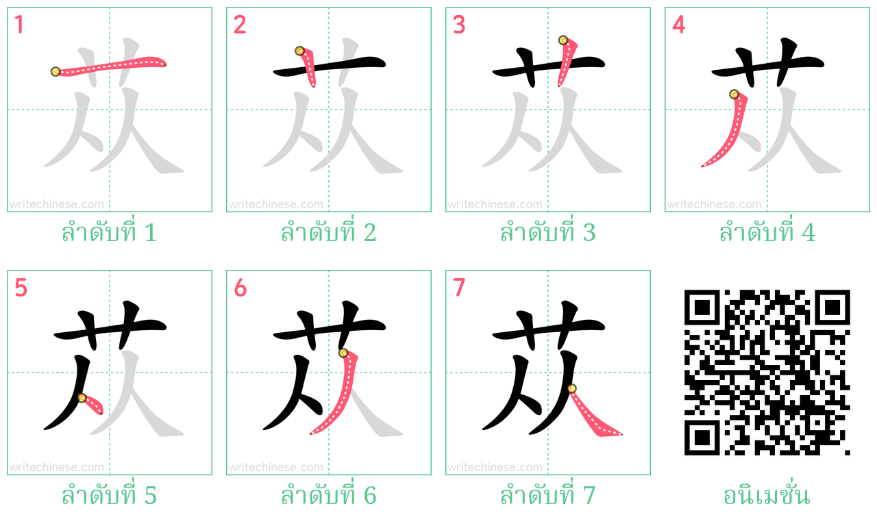 苁 ลำดับการเขียน