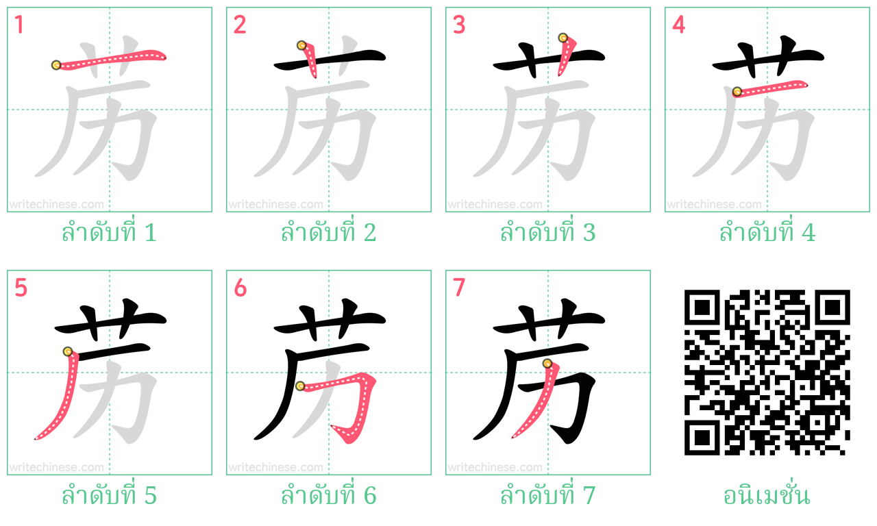 苈 ลำดับการเขียน