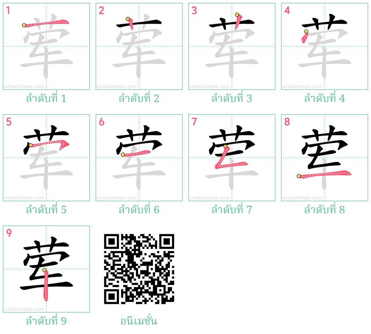 荤 ลำดับการเขียน