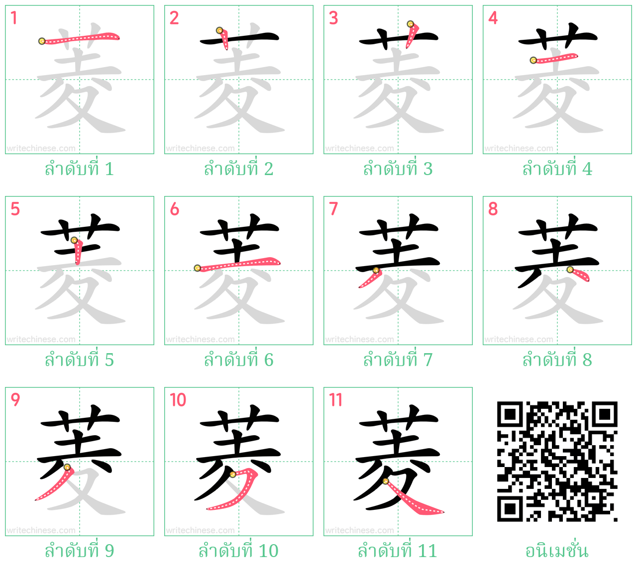 菱 ลำดับการเขียน